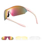 ROCKBROS Sportowe okulary przeciwsłoneczne do jazdy na rowerze z 3 wymiennymi szkłami UV400