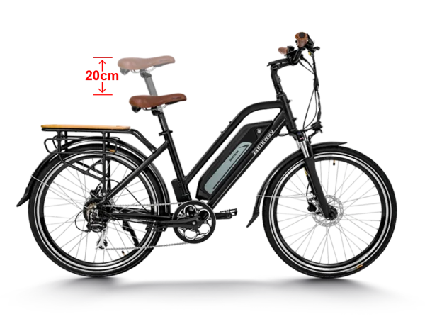 HIMIWAY F46 E-Bike Shimano 7-biegowy wolnobieg 14-28T 26 cali czarny