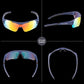 ROCKBROS 10118 Okulary z polaryzacja niebieskie (czerwone soczewki)