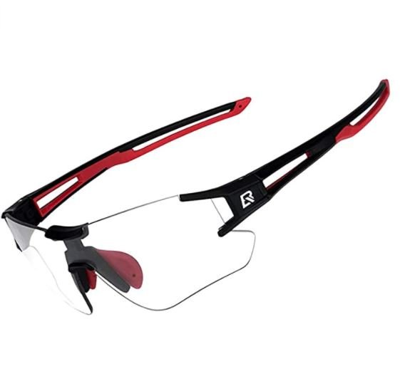 ROCKBROS 10126 Fotochromowe przezroczyste okulary rowerowe biale