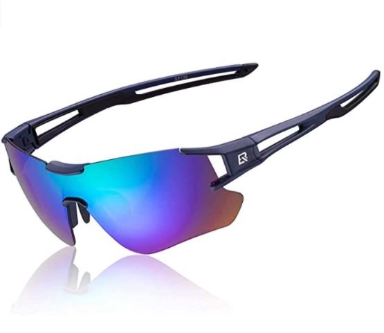 ROCKBROS 10129 Sportowe okulary z polaryzacja bezramkowe niebieskie