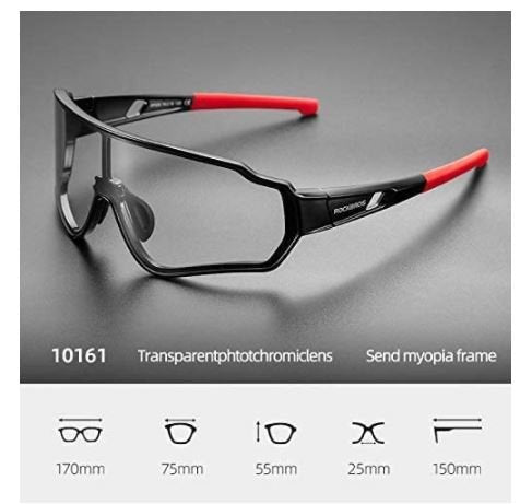 ROCKBROS 10161 Okulary sportowe przeciwsloneczne fotochromatyczne